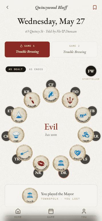 Townsquare running on a phone